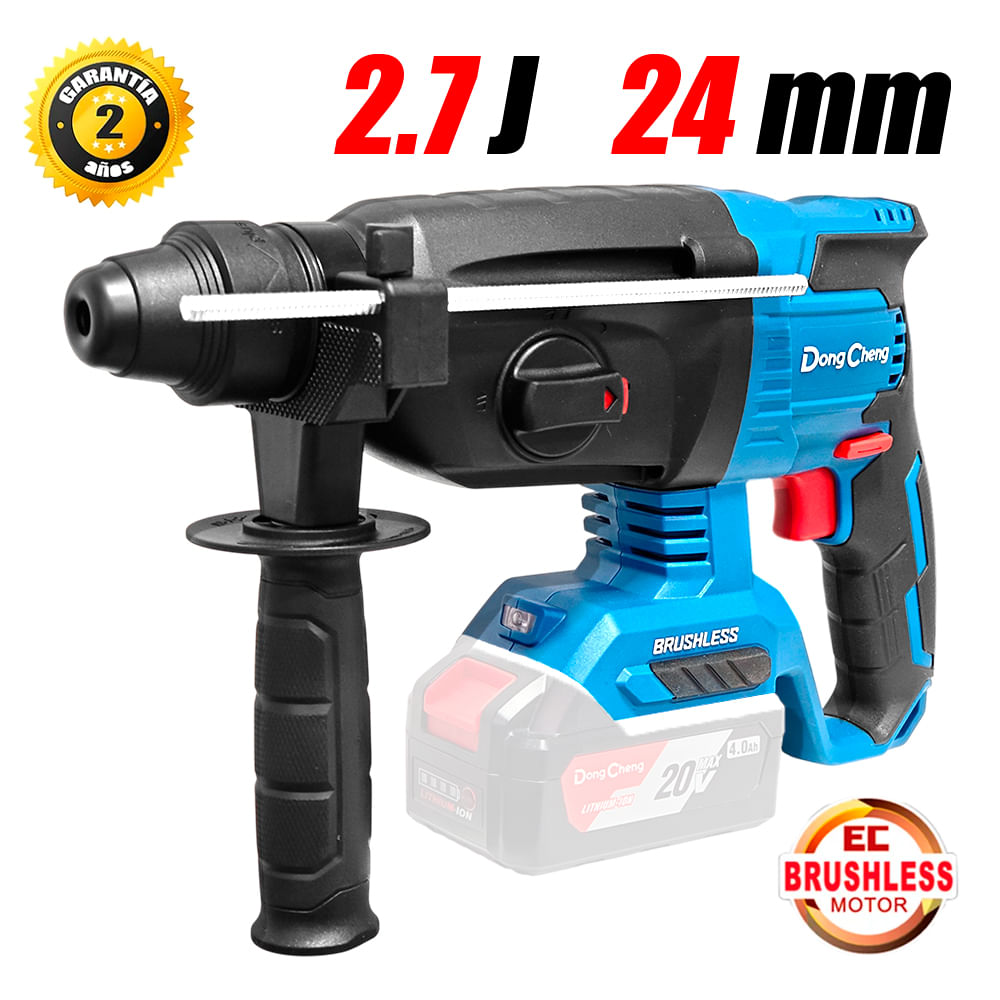 Rotomartillo Inalámbrico SDS-Plus Industrial Dongcheng DCZC04-24Z 20V 2.7J Brushless Sin Baterias