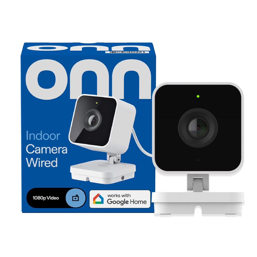 Cámara de vigilancia Onn Video HDR 1080p con Google Home y Gemini