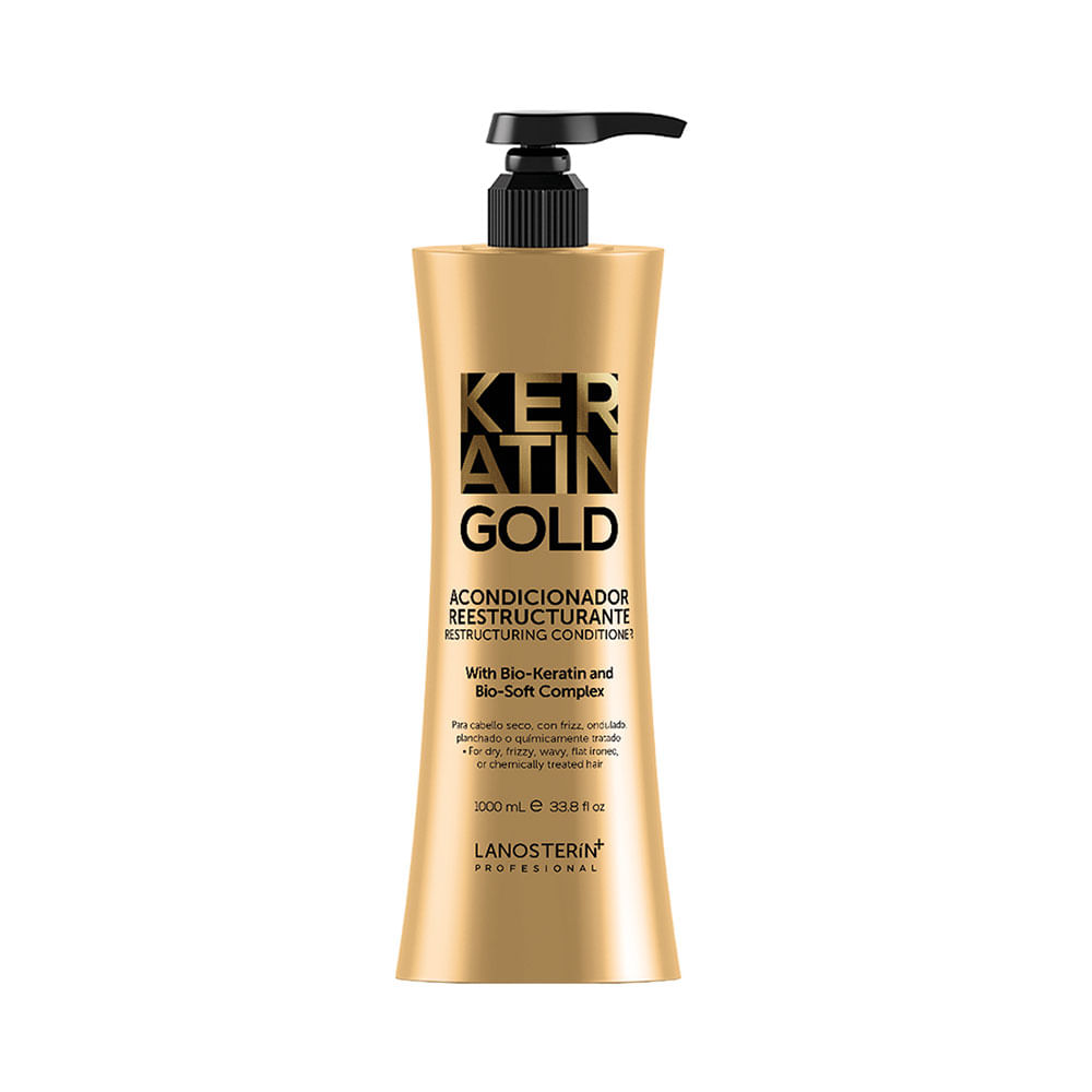 Acondicionador Lanosterin Keratin Gold para cabello seco 1L