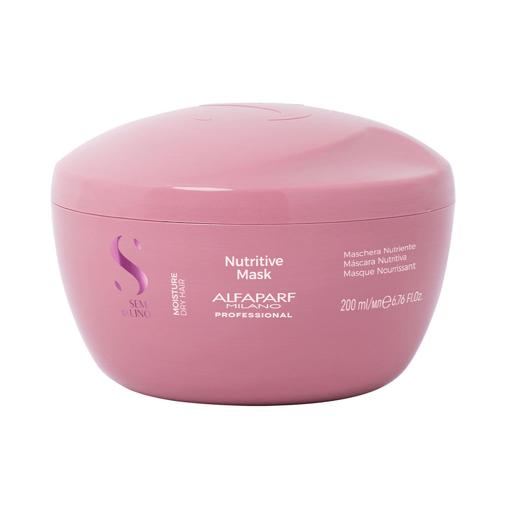 Mascarilla Capilar Alfaparf Semi Di Lino Moisture Nutritive Mask para cabellos secos 200 ml