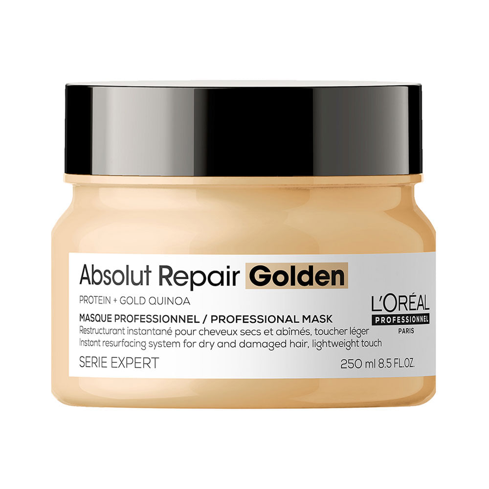 Mascarilla Reparadora L'Oréal Professionnel Absolut Repair Golden para cabello seco y dañado 250 ml