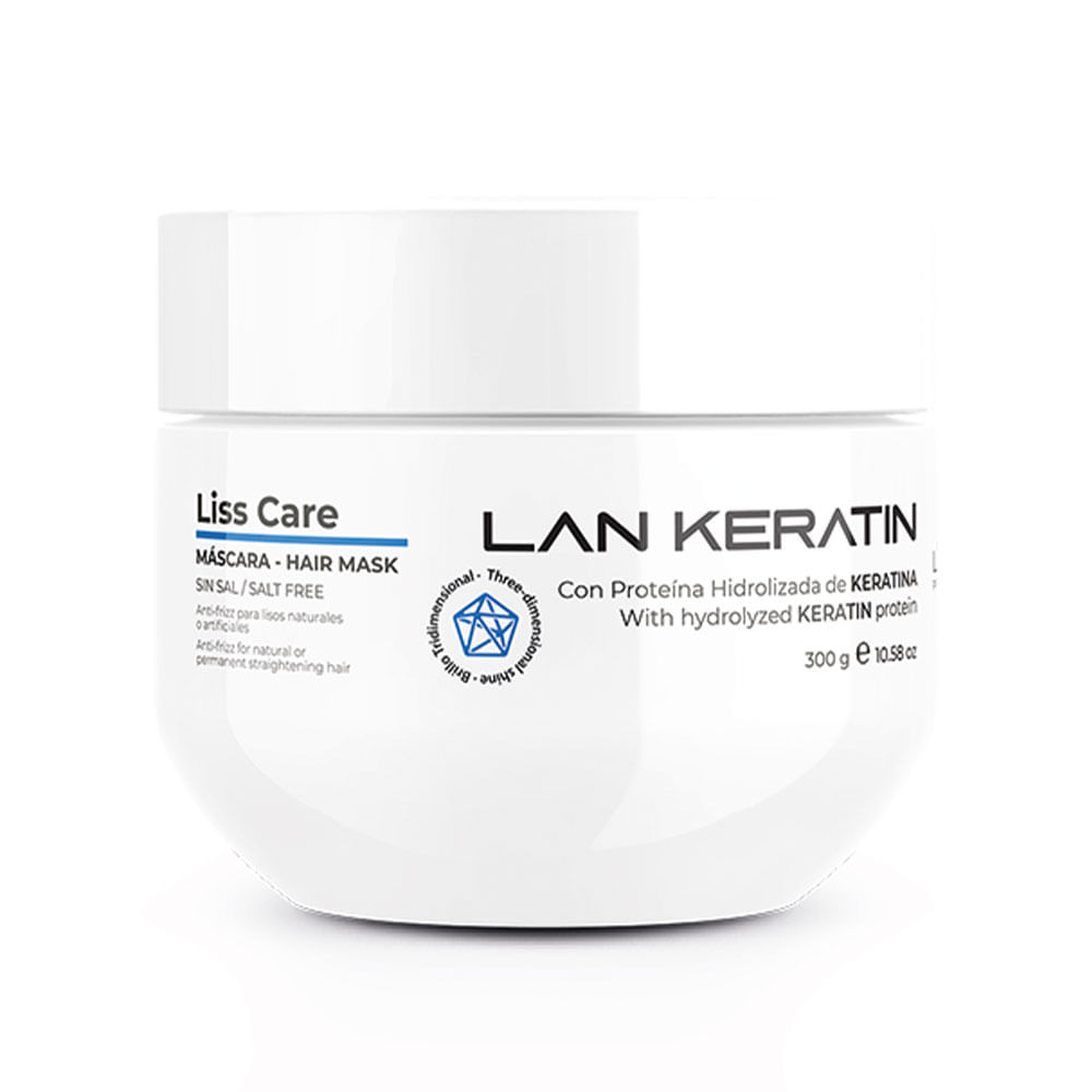 Mascarilla capilar Lanosterin Lan Keratin Liss Care Anti-frizz 300 ml