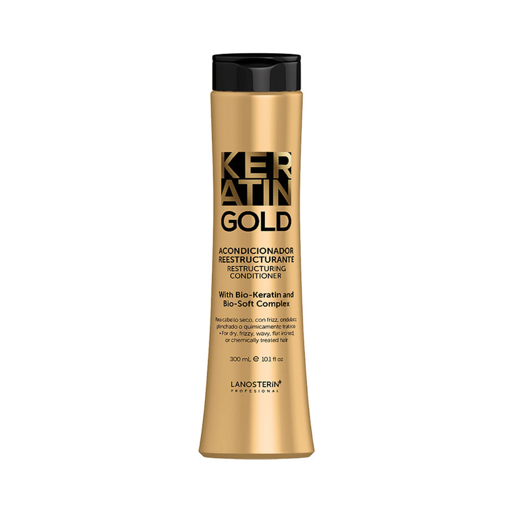 Acondicionador Lanosterin Keratin Gold con Bio-Keratin y Bio-Soft Complex para cabello seco 300 ml