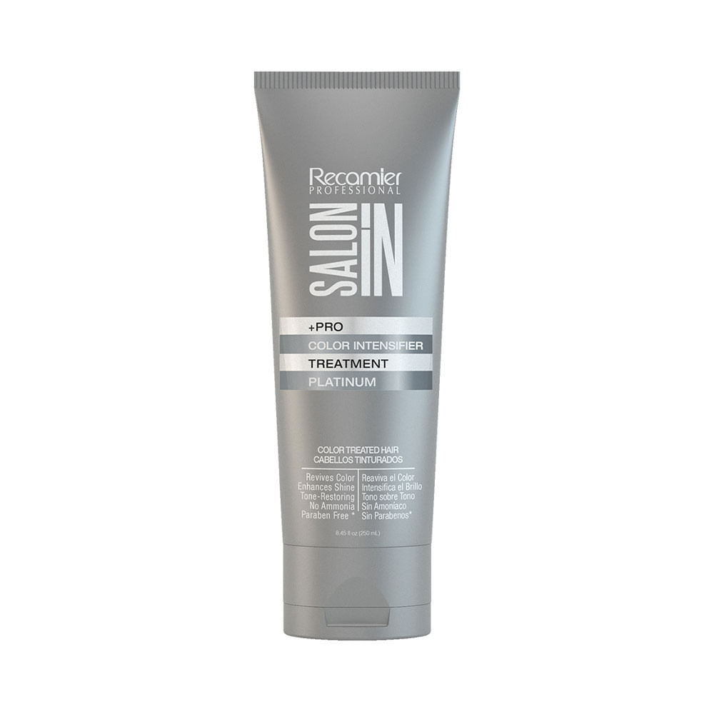 Tratamiento Matizador Salon In +Pro Color Intensifier Treatment Platinum para cabello rubio 250 ml