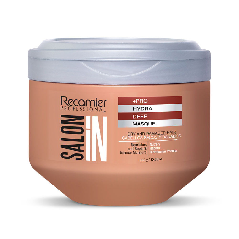 Mascarilla capilar Recamier Salon In +Pro Hydra Repair Deep Masque para cabellos secos 300 ml