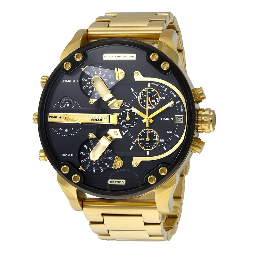 Diesel Mr. Daddy 2.0 Dz7333 Gold and Black Genuino para Caballero
