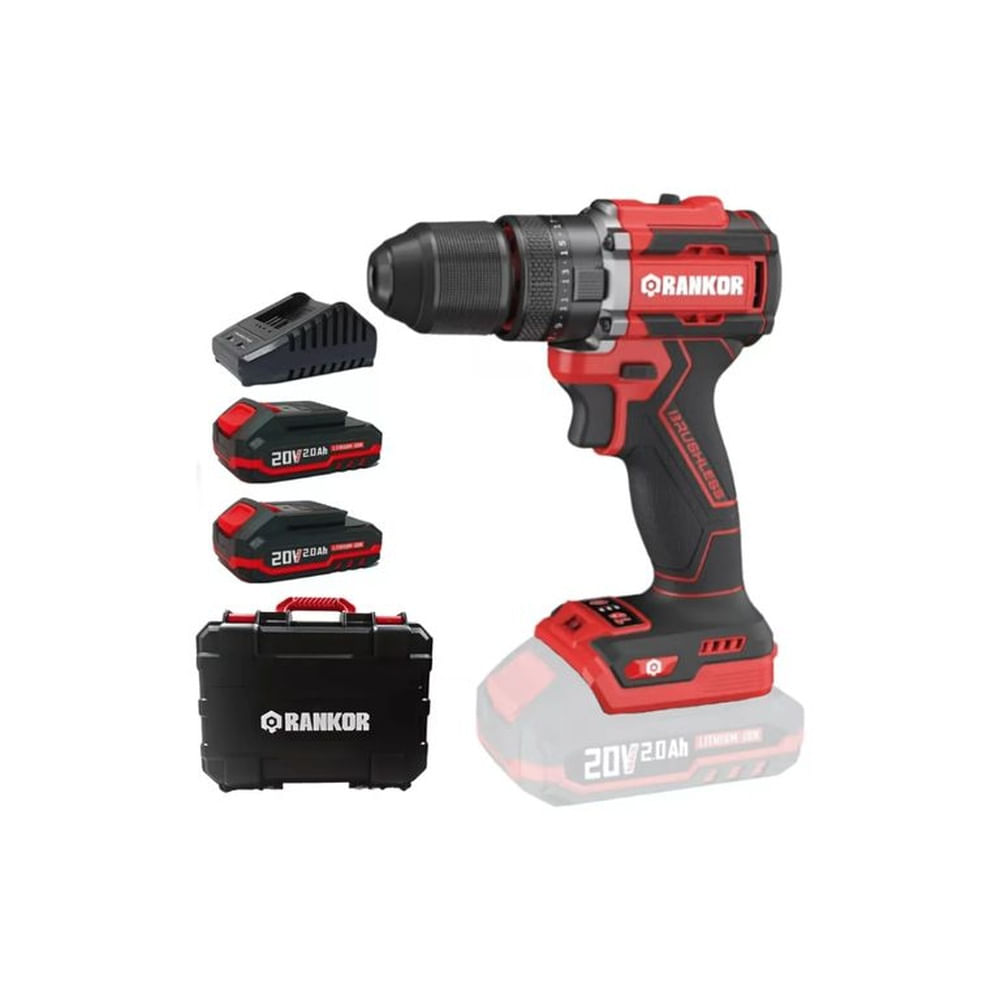Taladro Percutor Atornilla 12 De 20v Rankor 70nm Brushless