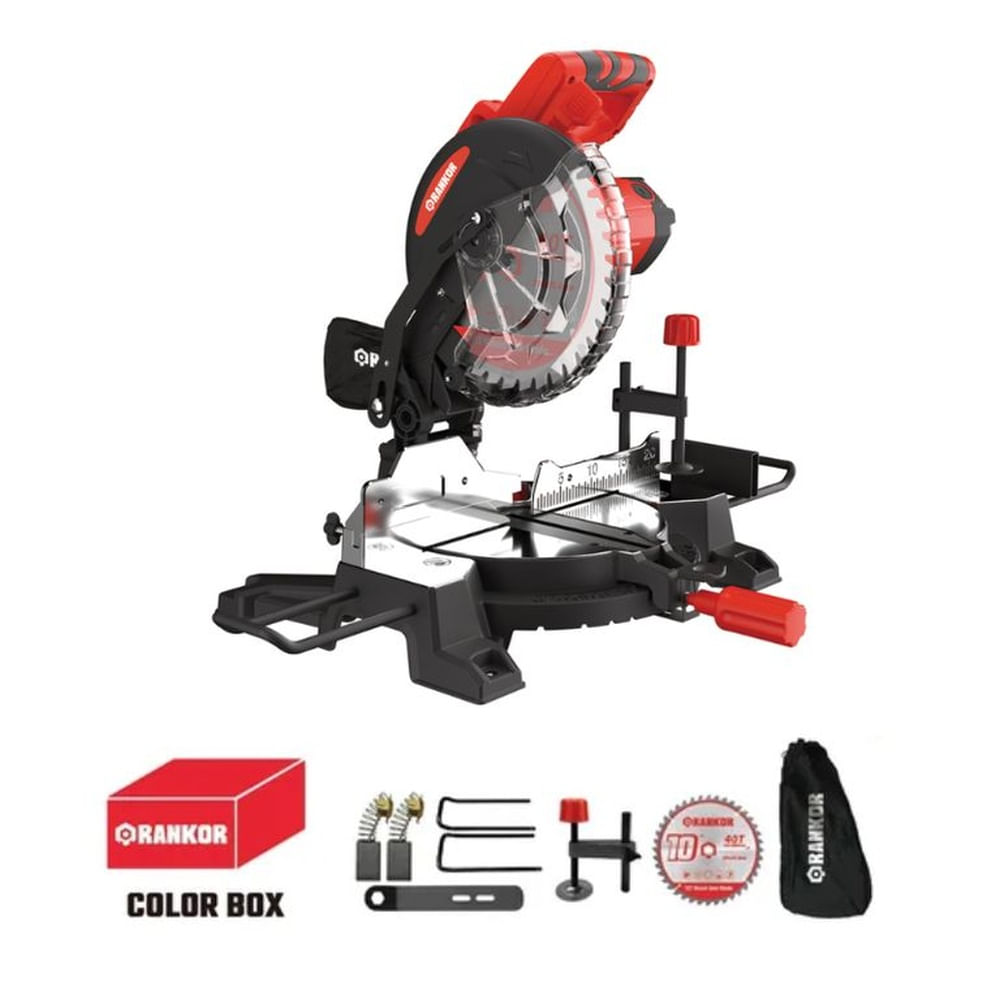 Sierra Ingleteadora Rankor 10"(254mm) 1800 Watts RMS180001 Rojo