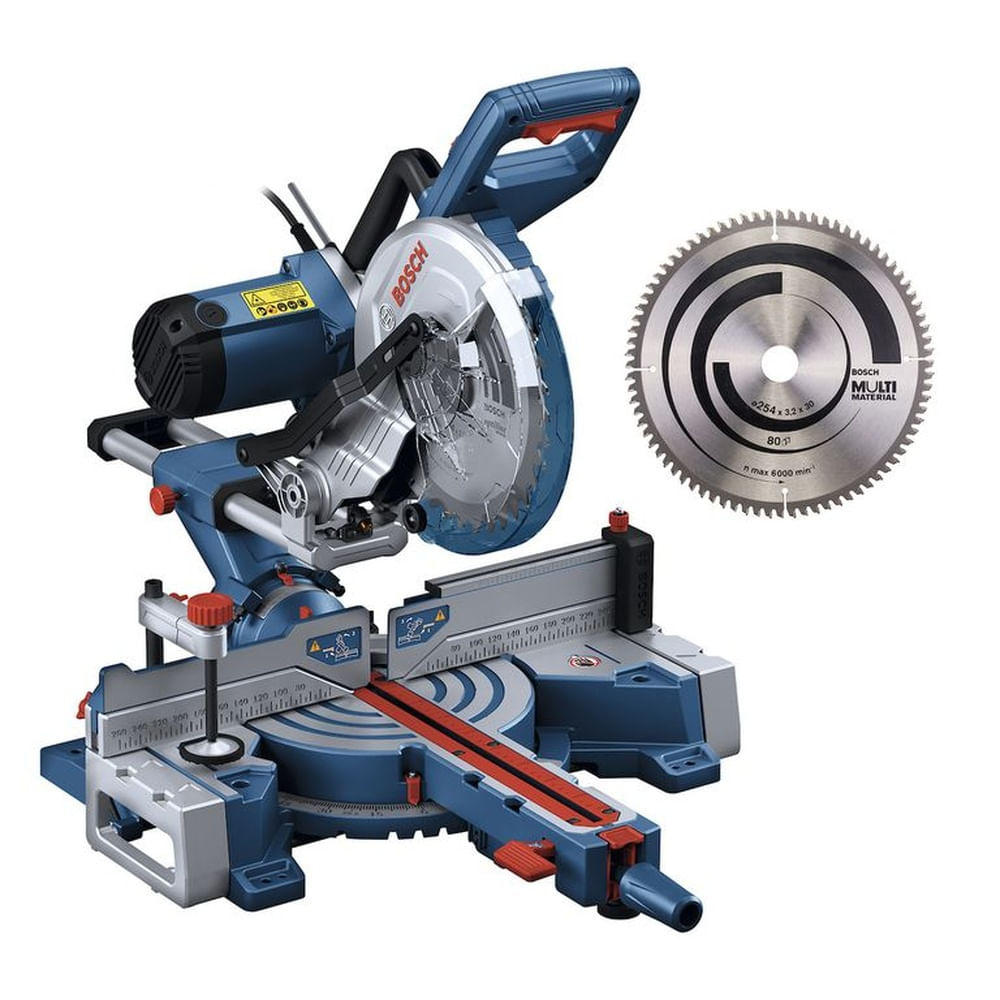 Sierra Ingleteadora Bosch Gcm 254 D Indust. Telescópica 10 Azul