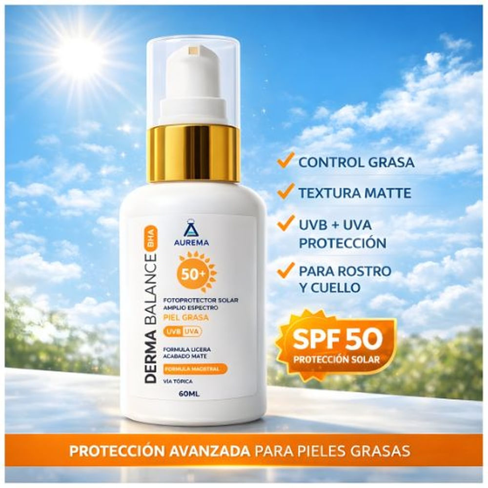 Protector Solar para Piel Grasa Derma Balance BHA SPF 50+