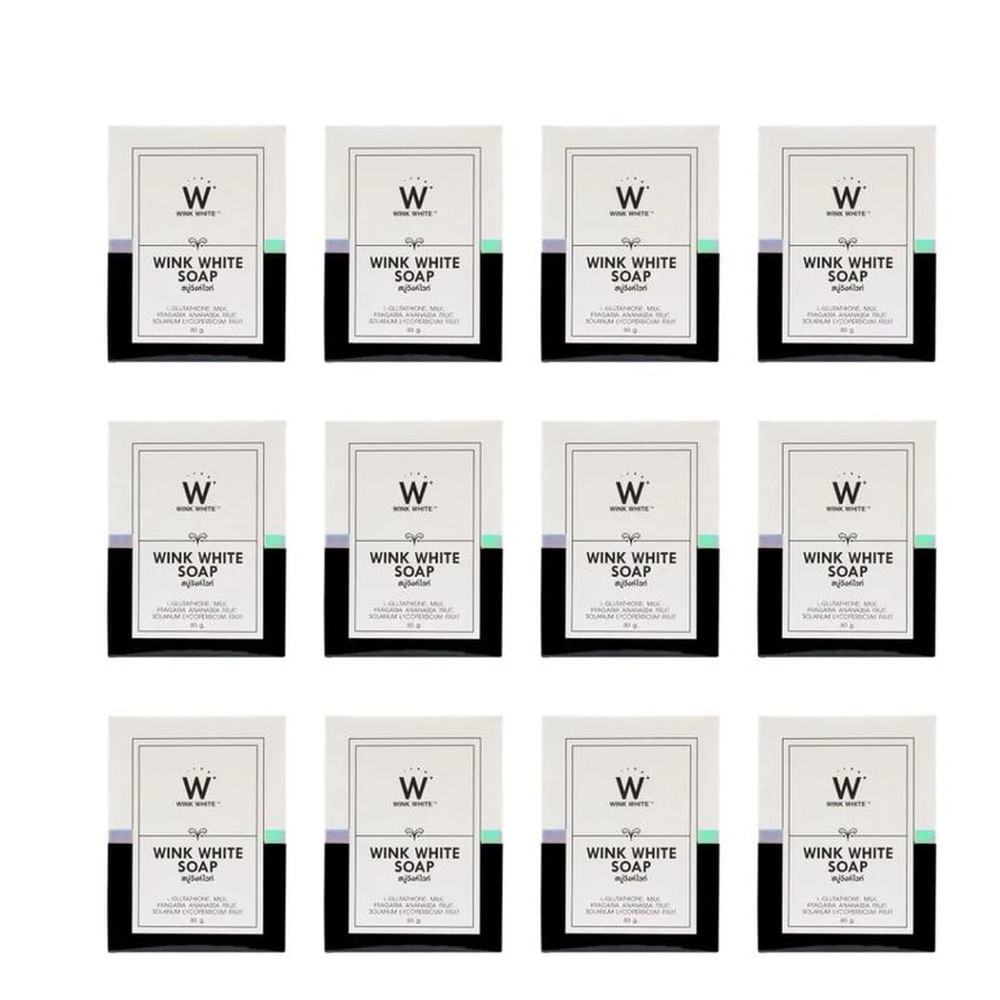 12 Jabones Aclarantes Wink White Soap