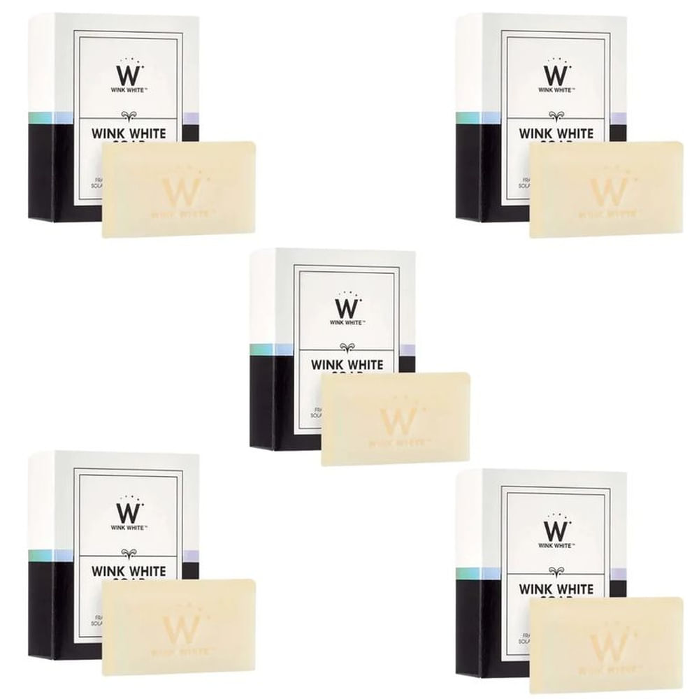 5 Jabones Aclarantes Wink White Soap