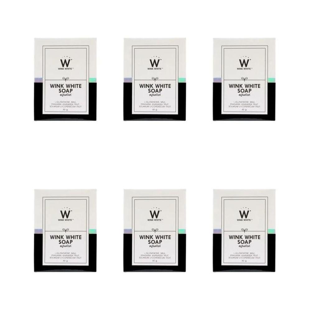 6 Jabones Aclarantes Wink White Soap