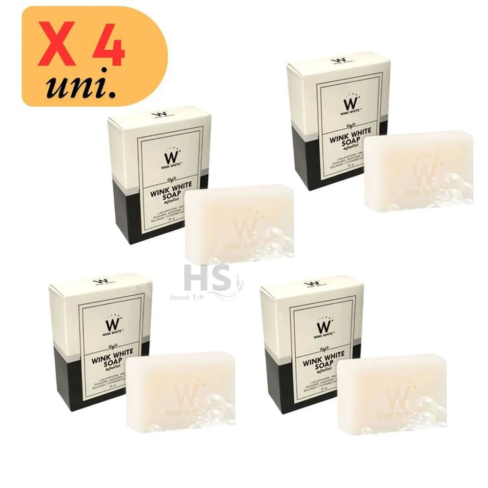 4 Jabones Aclarantes Wink White Soap