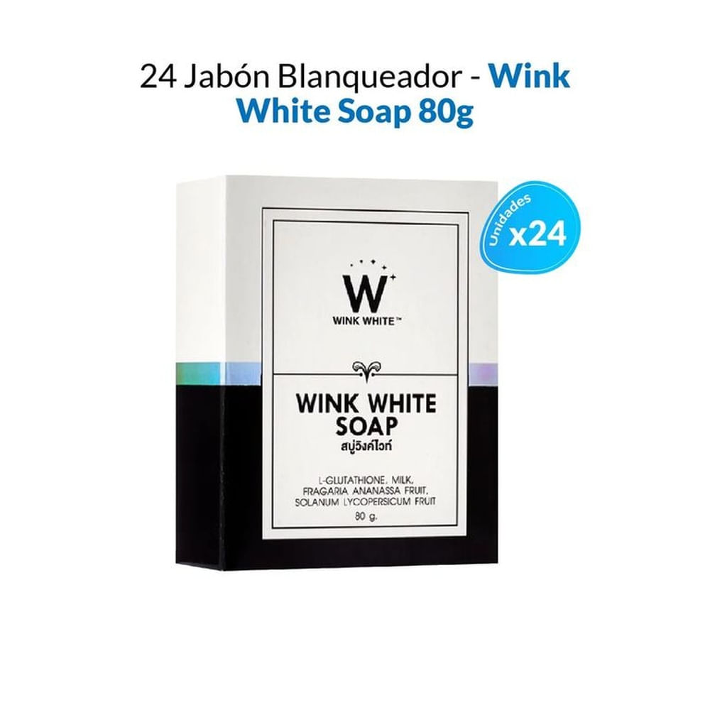 24 Jabones Aclarantes Wink White Soap