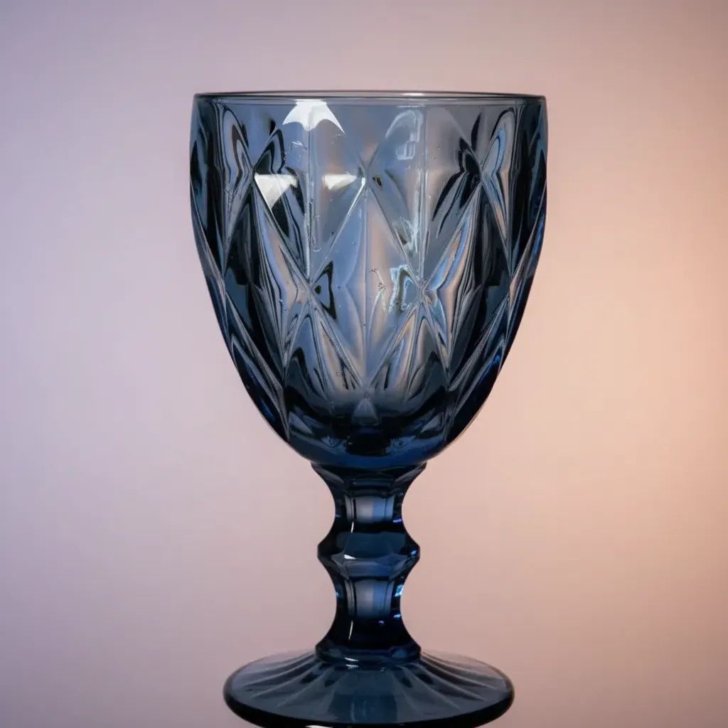 Copas de vino o agua vintage Azul