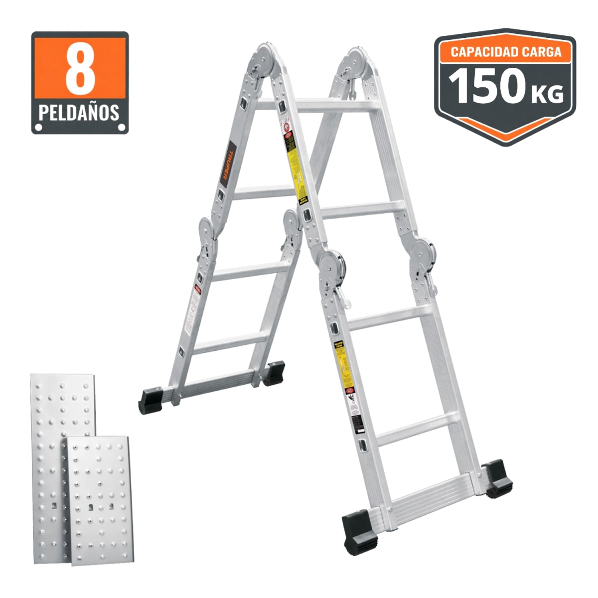 Escalera Multiposición 8 peldañosTruper 101905-1