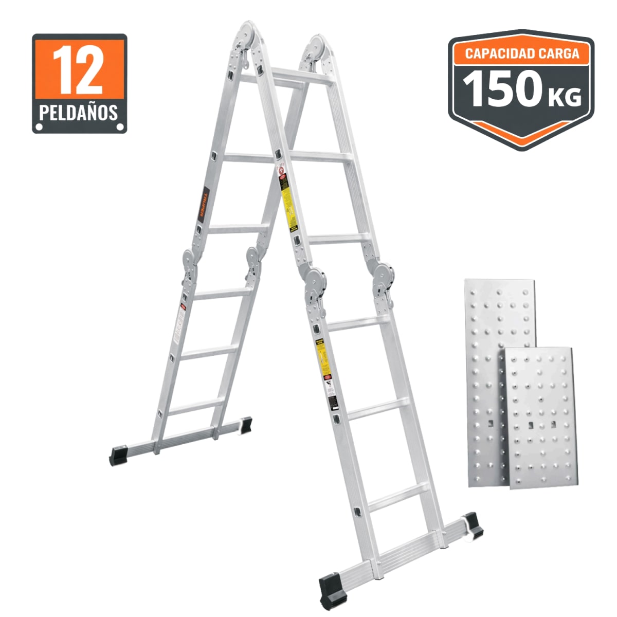 Escalera Multiposición 12 peldañosTruper 100495-1