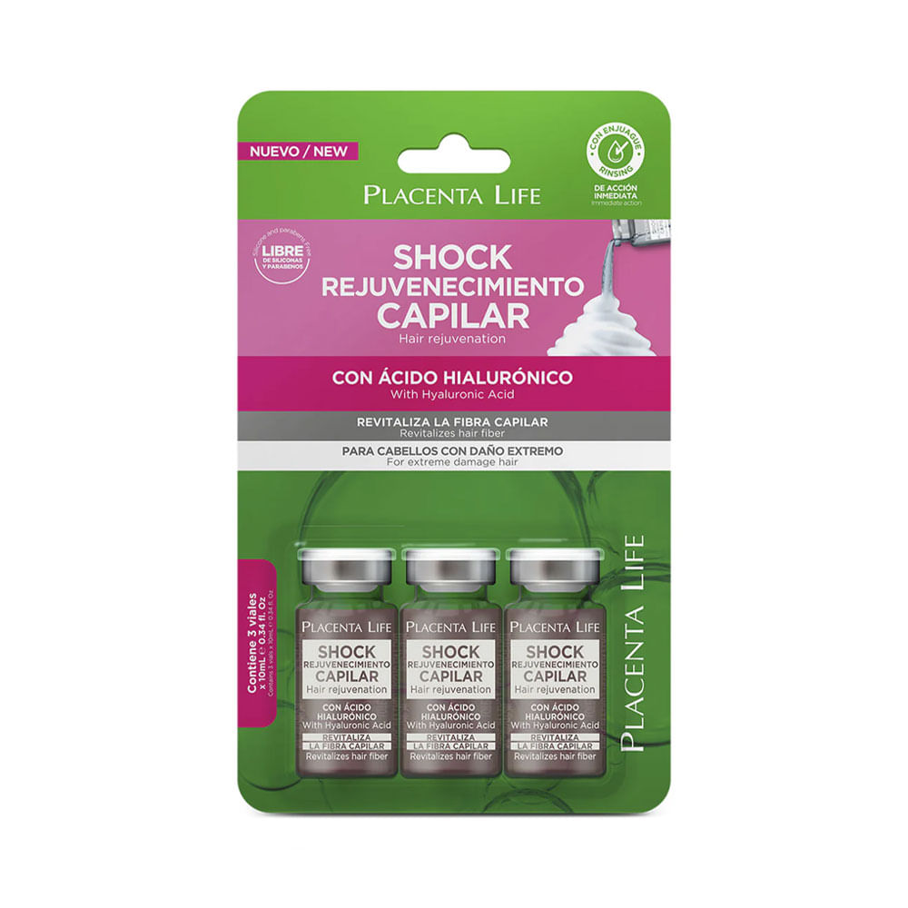 Tratamiento Capilar P.Life Shock Hidro Nutri 3 Ampollas 10 ml