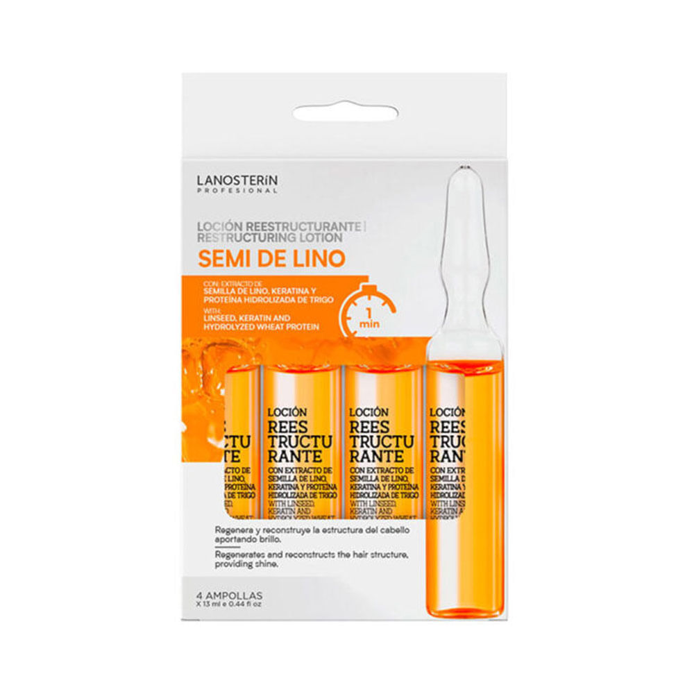Ampolla Lanosterin Semi di Lino Loción Reestructurante para cabello dañado