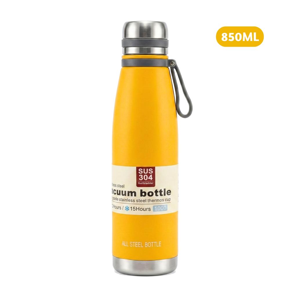 Termo Tomatodo De 850 ML Acero Inoxidable Color Amarillo