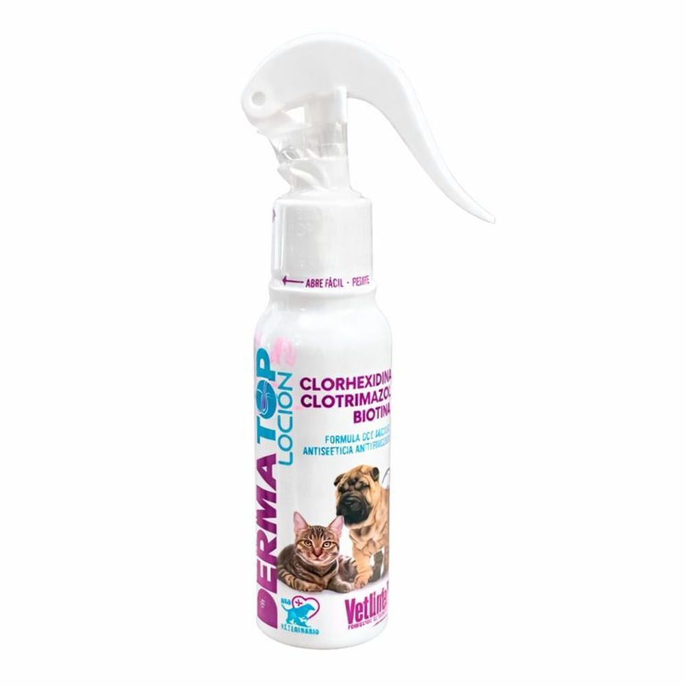 Spray Dermatológico con Clorhexidina - Clotrimazol - Biotina - 120 ml