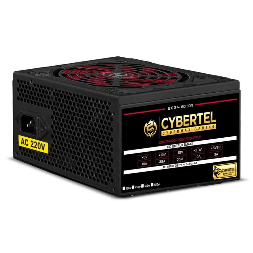 Fuente De Poder Cybertel Gamer 400w Real Cbx P4000 Gold Edit