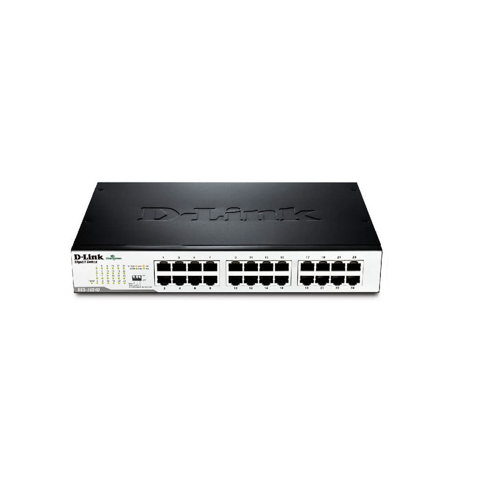 Switch D-Link DES-1024D 100 Mbps 24 x RJ-45 CSMA-CD para Rack Autovoltaje