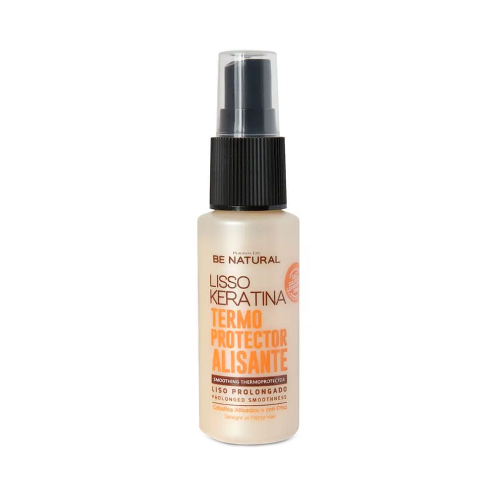 Tratamiento Be Natural Lisso Keratina 50 ml Termoprotector Capilar