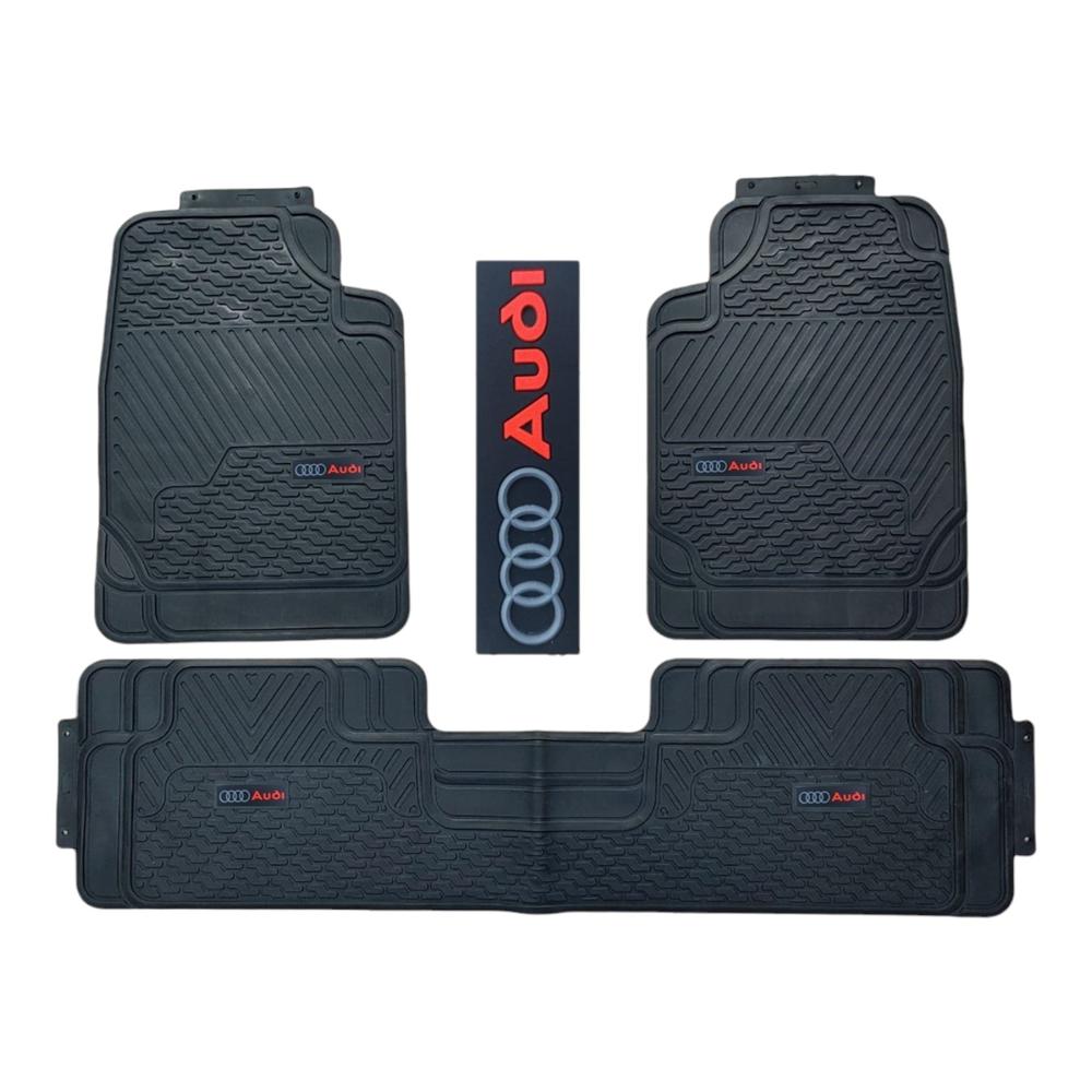 Piso De Jebe PVC Universal 3 Pieza Auto Camioneta Audi