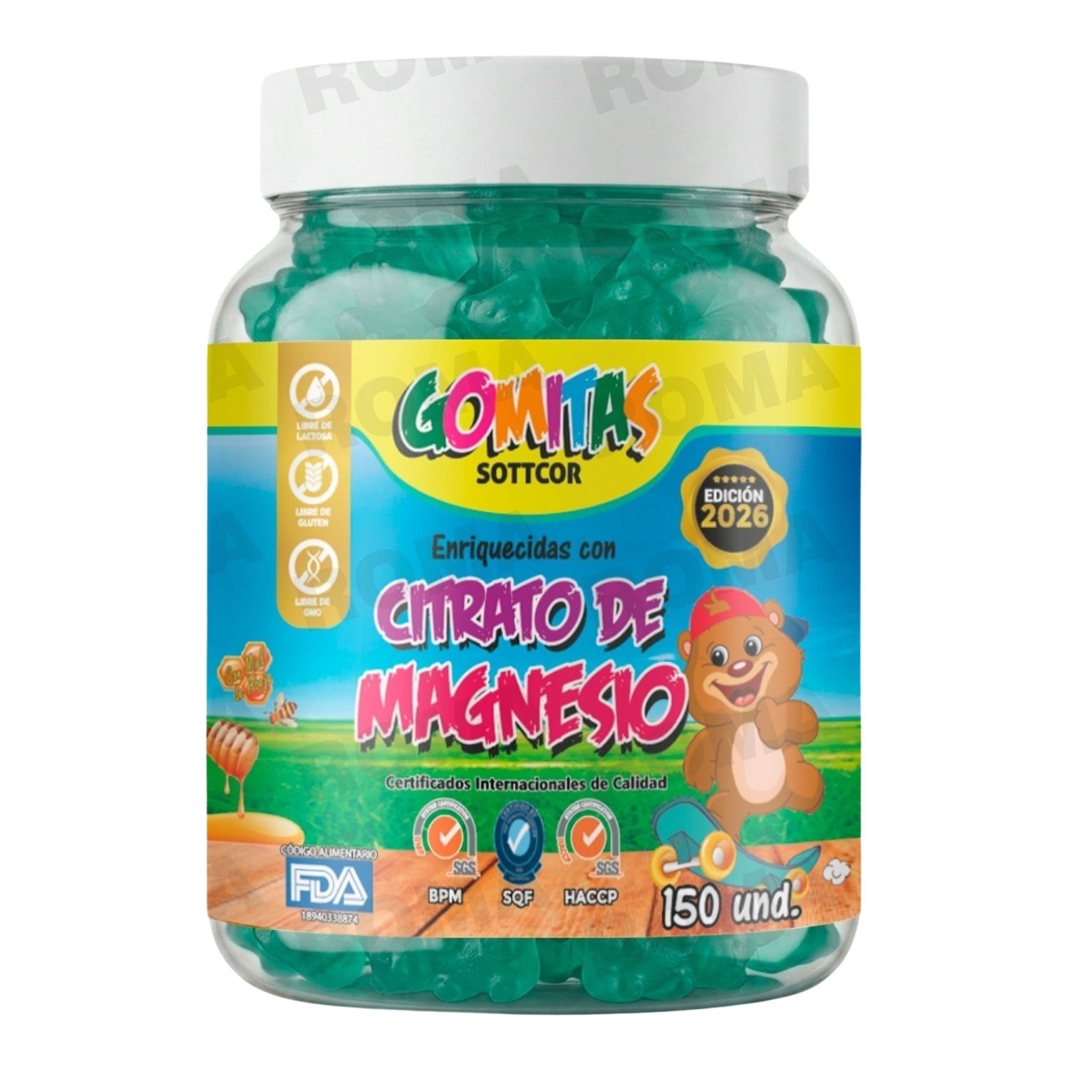 GOMITAS CITRATO DE MAGNESIO NIÑOS 150 GOMITAS SOTTCOR LABS