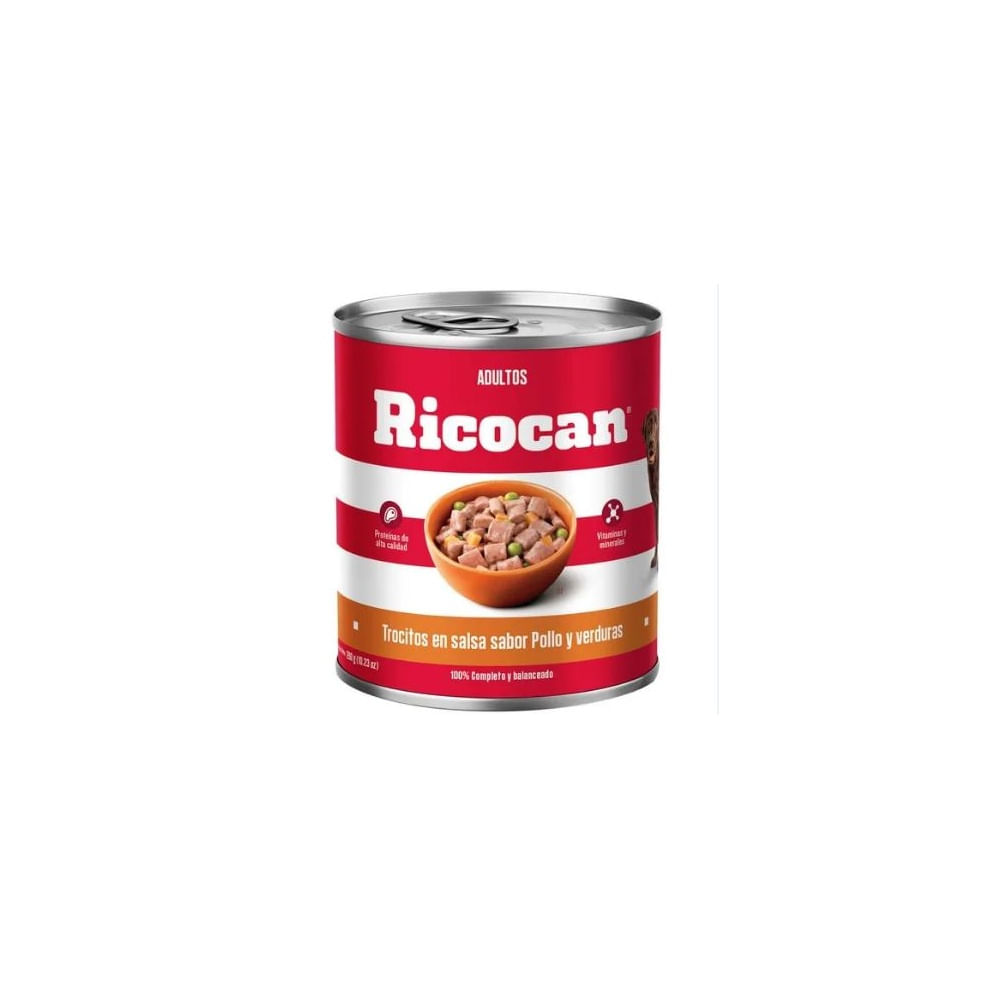 Ricocan Trocitos en Salsa Pollo y Verduras Adultos 290 g