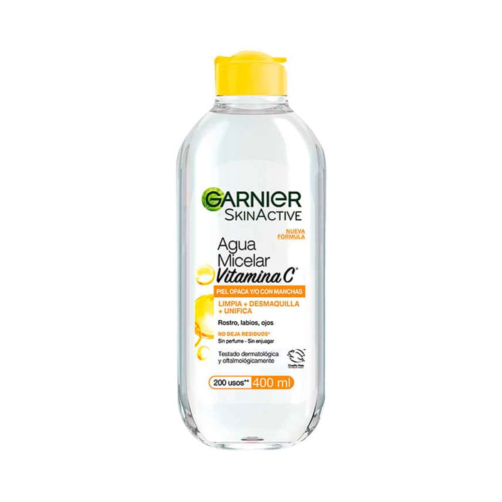 Agua micelar Garnier Skin Active Expres Vitamina C Tono Uniforme 400 ml
