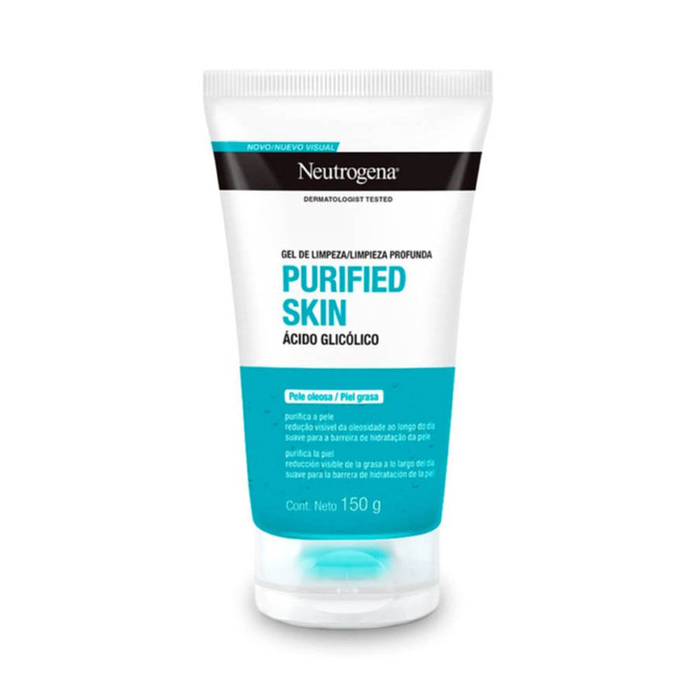 Gel limpiador facial Neutrogena Purified Skin ácido glicólico 150 ml