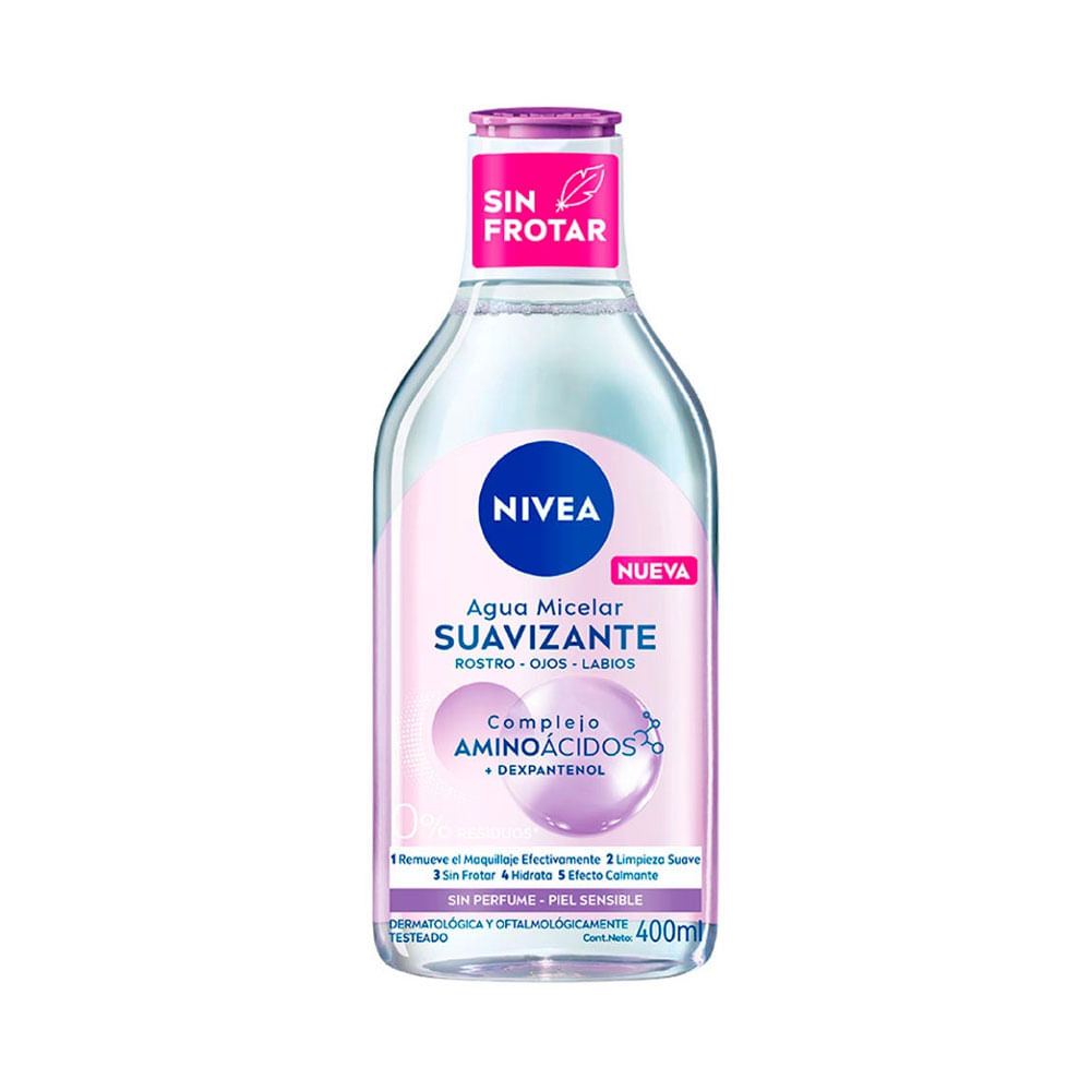 Agua Micelar Nivea Suavizante 5 en 1 desmaquillante para piel sensible