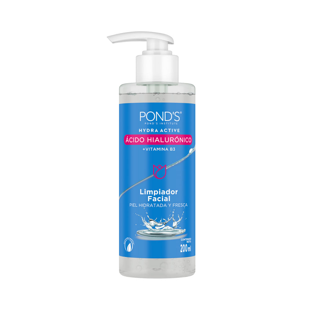 Limpiador facial Pond's Hydra Active con Acido Hialurónico + Vitamina B3 200 ml