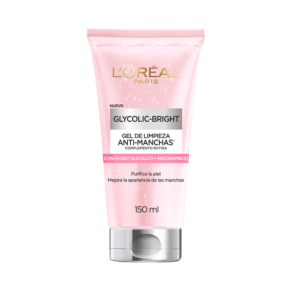 Gel limpiador facial L’Oréal Paris Glycolic Bright antimanchas 150 ml