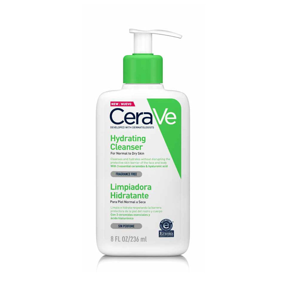 Limpiador facial Hidratante Cerave Hydrating Cleanser para piel normal a seca 236 ml