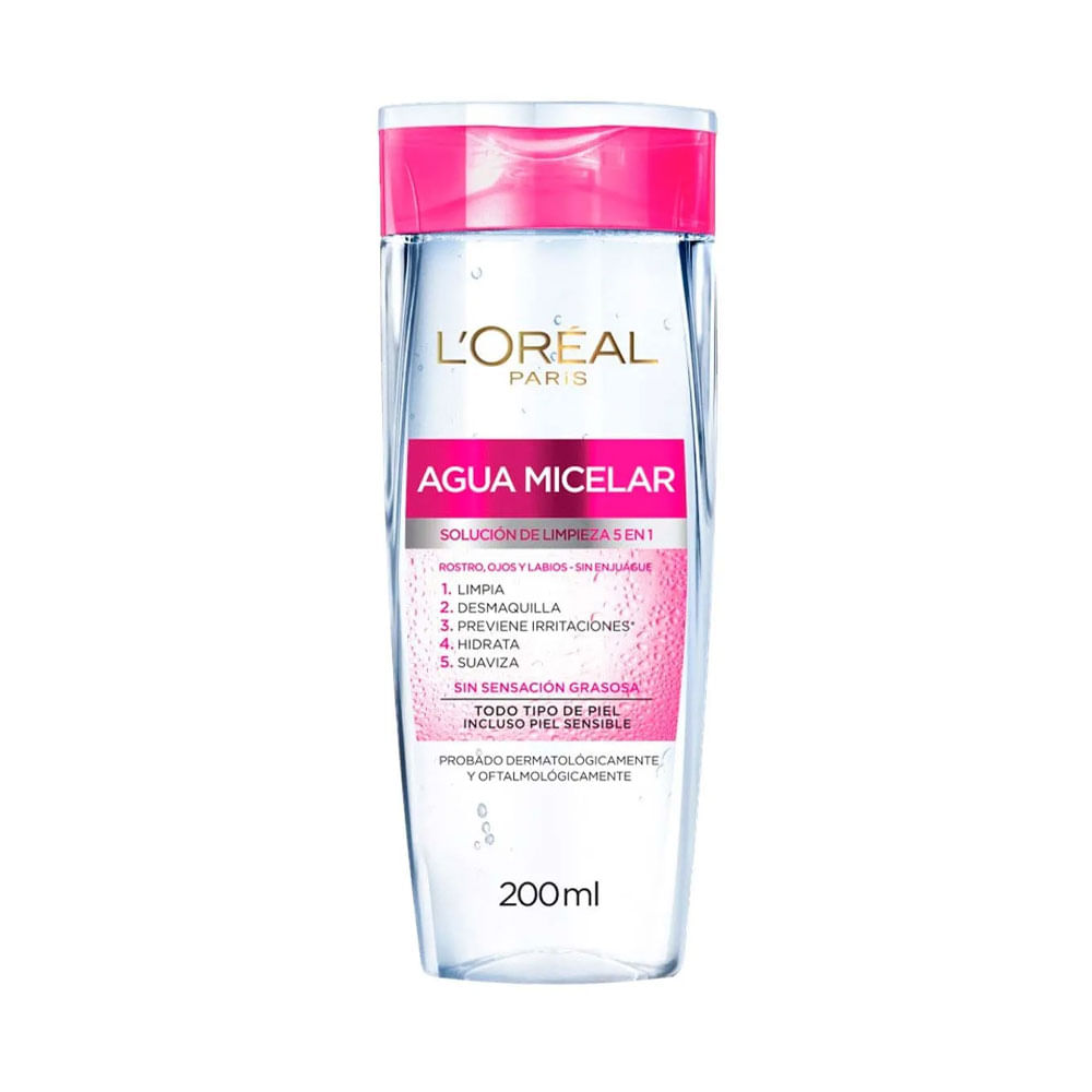Agua Micelar L'Oréal Paris Hidra Total 5 Desmaquillante para piel sensible 200 ml