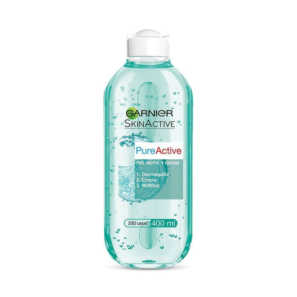 Agua Micelar Garnier Pure Active piel mixta y grasa desmaquillante 400 ml