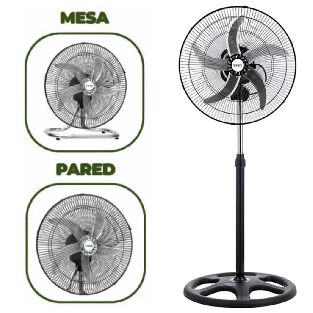 ventilador  3 en 1 mesa- pared- pedestal  T-ICE 75 watts de 3 aspas