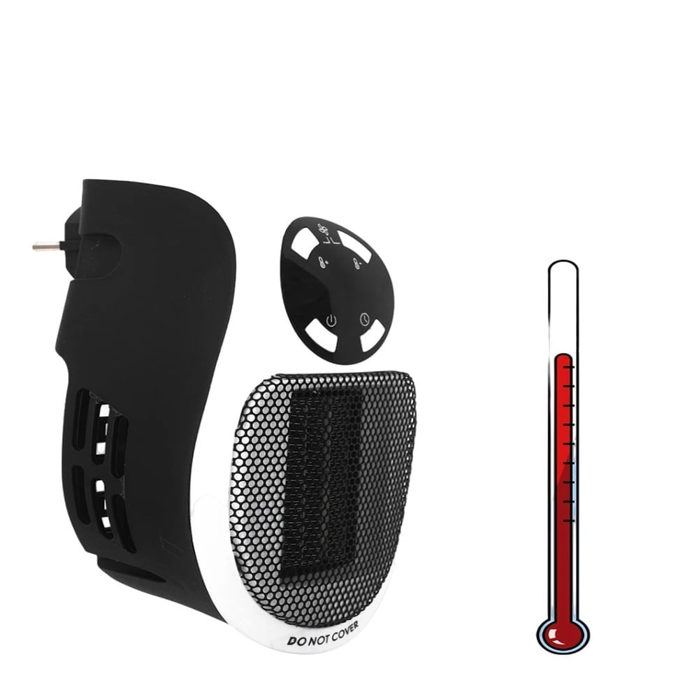 Mini Calentador De Pared Portátil De Cerámica De 8 Pulgadas 500 W x 2 Und