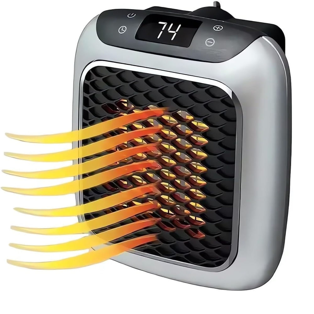 Calefactor Eléctrico De 800w Con Toma De Pared x 2 Und
