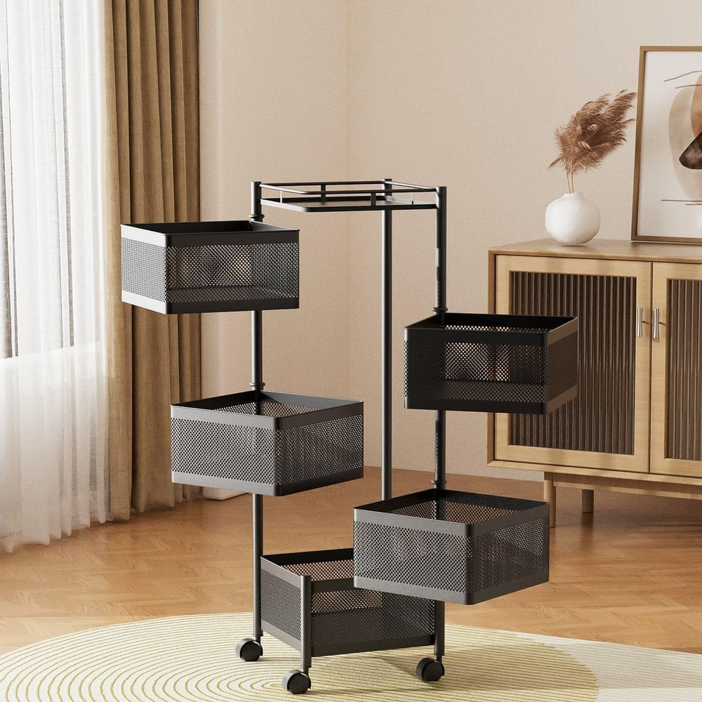 Verdulero De Metal Para Cocina Organizador Frutero Con Ruedas