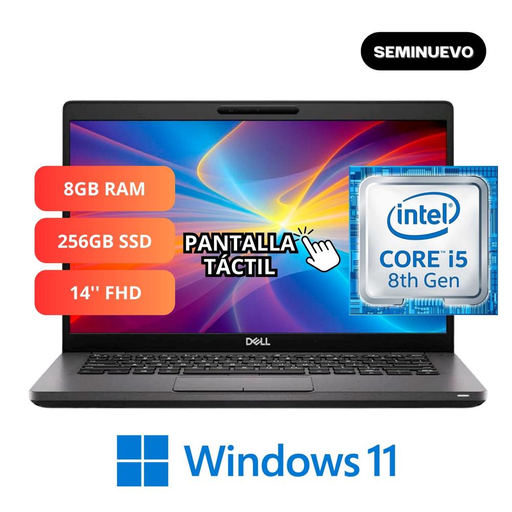 Dell Core i5-8365u 8gb 256ssd 14 Táctil Windows 11  y Mochila - Seminuevo