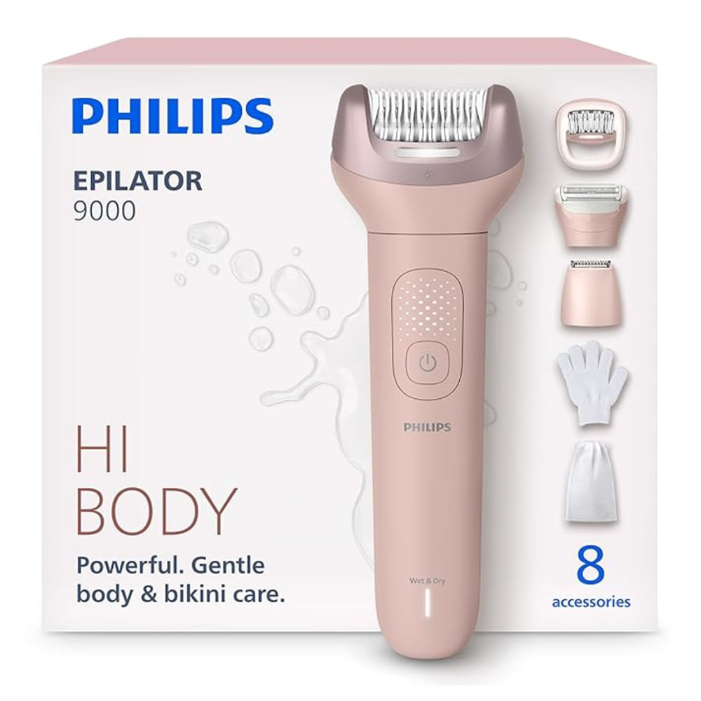 Depiladora Philips Inalámbrica con 8 Accesorios BRE717