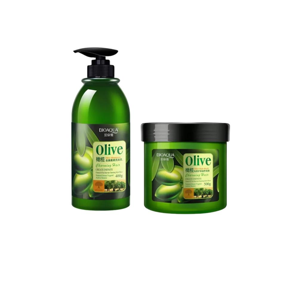 Shampoo De Olivo 400Ml + Mascarilla De Olivo Para El Cabello 500G