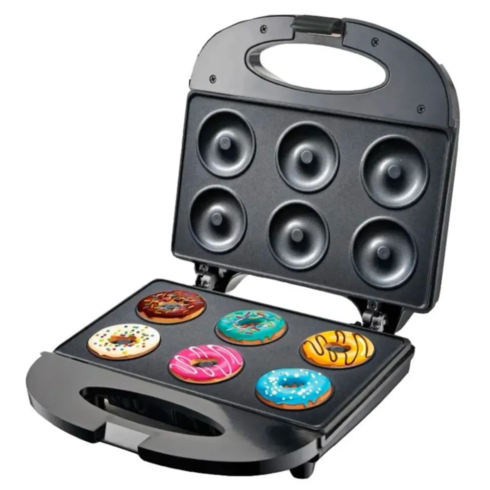Máquina Raf R.247 Mini Donas Antiadherente 750W Para 6 Donas