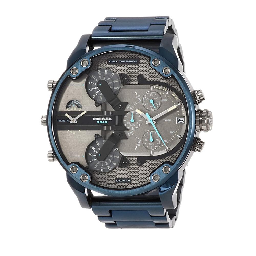 Reloj Diesel Dz7414 Mr. Daddy Blue Genuino para Varon