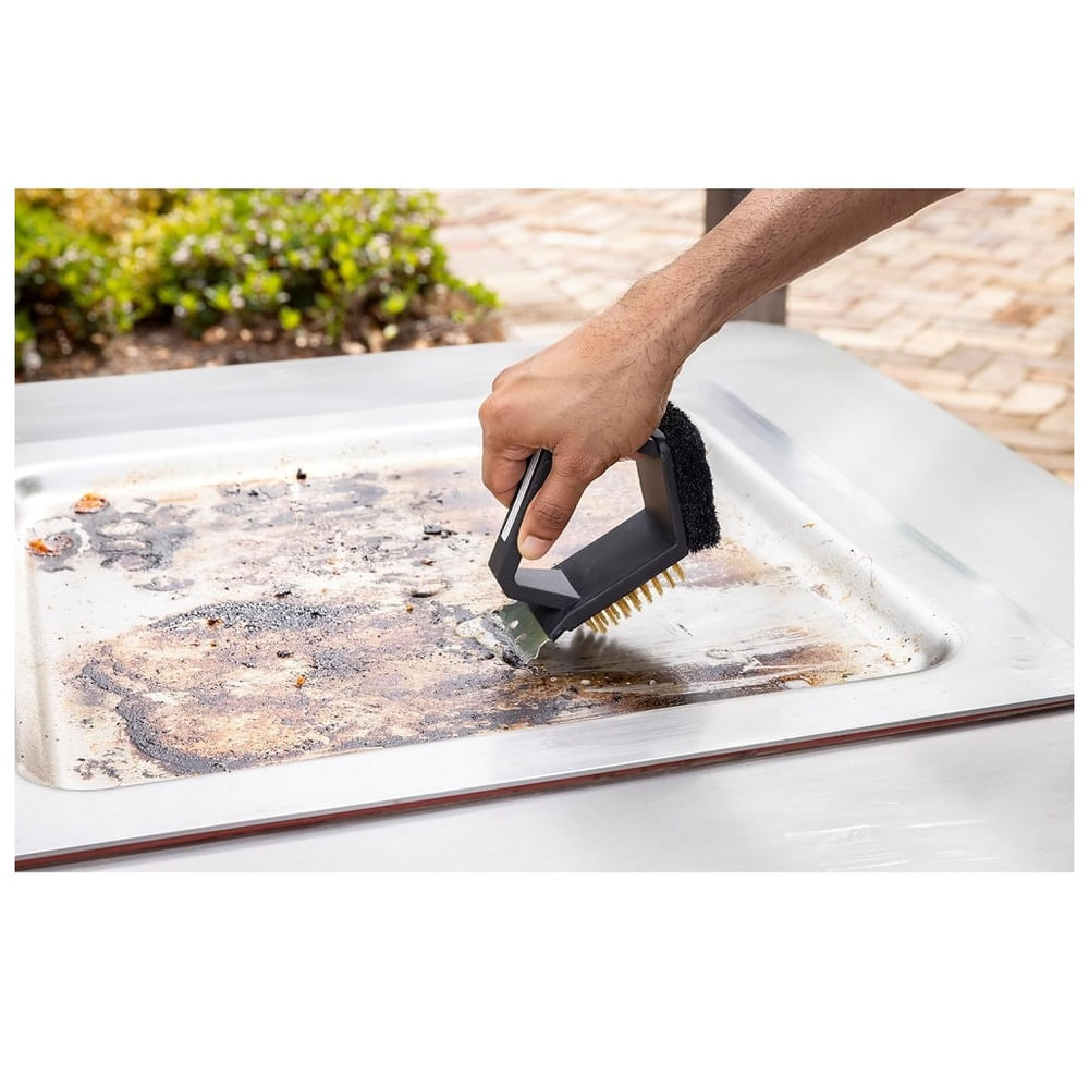 Cepillo De Mano Compacto Y Resistente Para Barbacoa